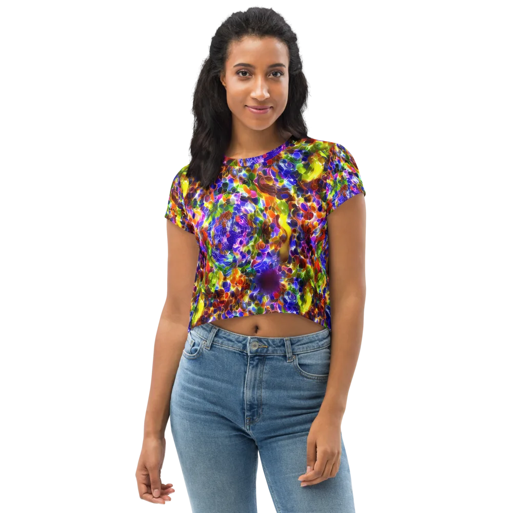 Neon Botanica on Crop Tee — Front