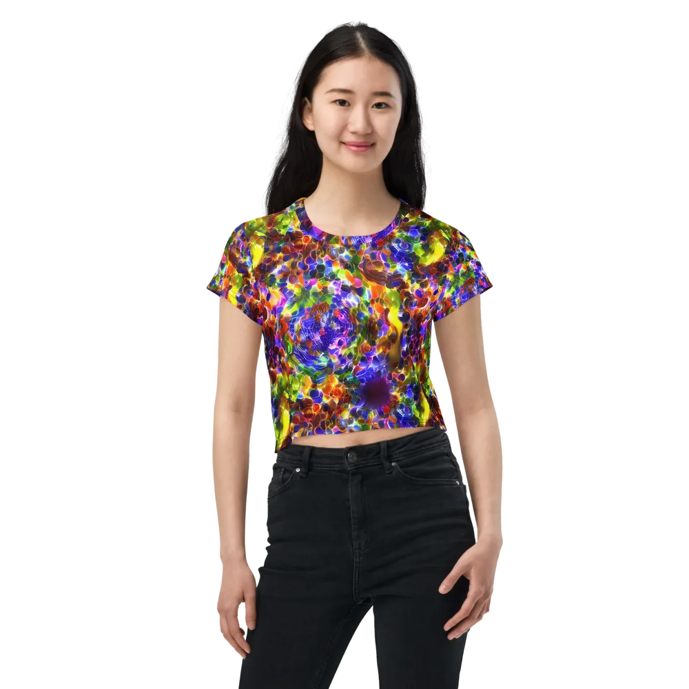 Neon Botanica on Crop Tee — Front