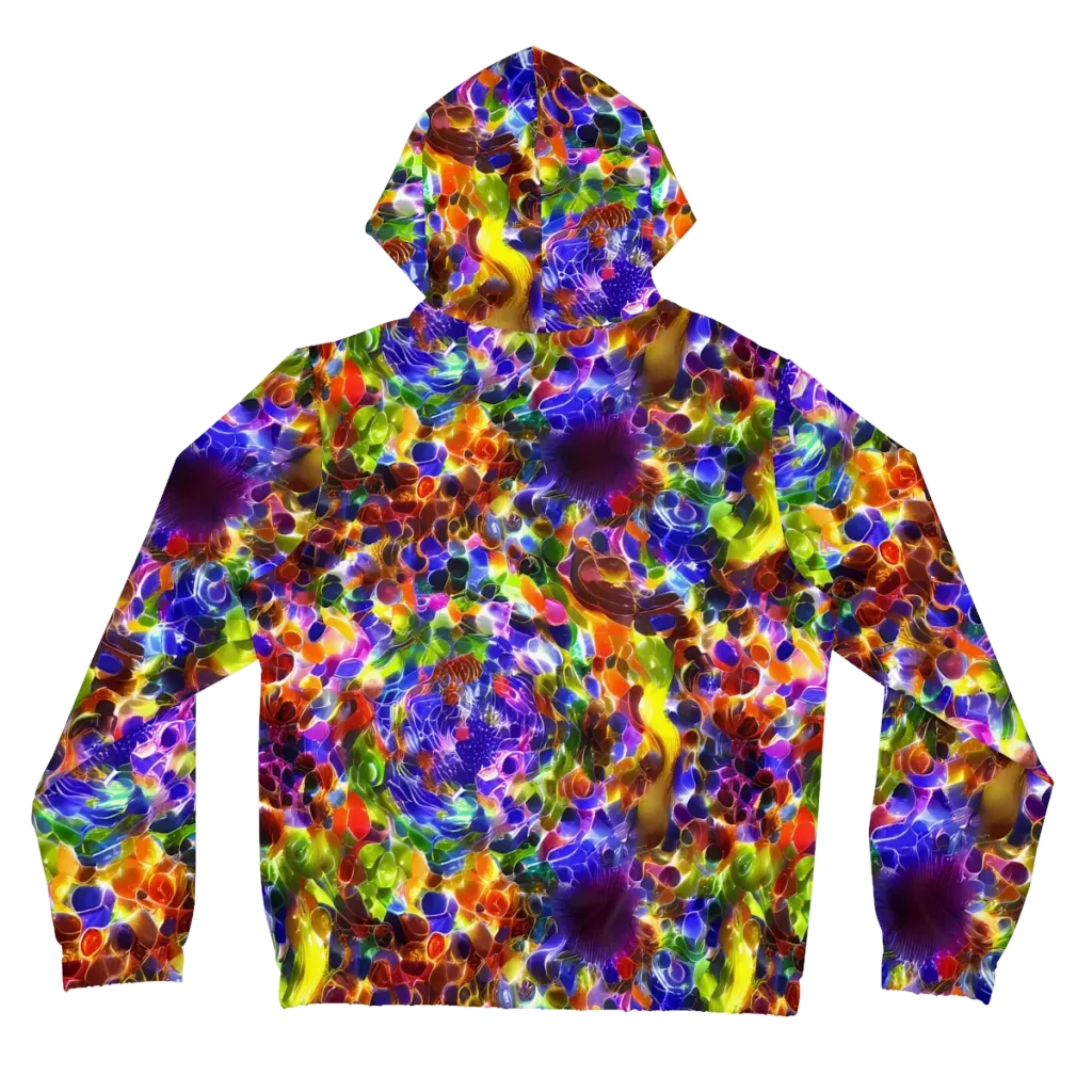 Neon Botanica on Women's Full-Zip Hoodie — Back
