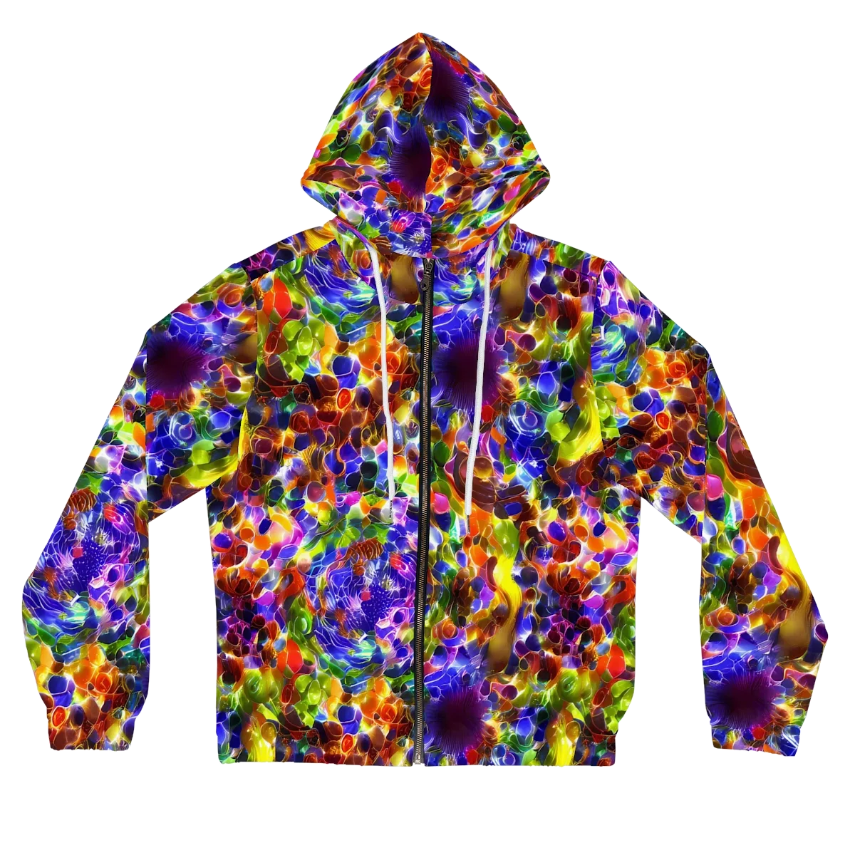 Neon Botanica on Women's Full-Zip Hoodie — Front