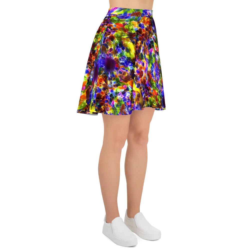 Neon Botanica on Skater Skirt — Right
