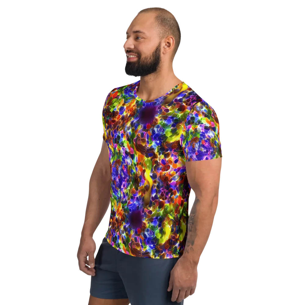 Neon Botanica on Men's Athletic T-Shirt — Left