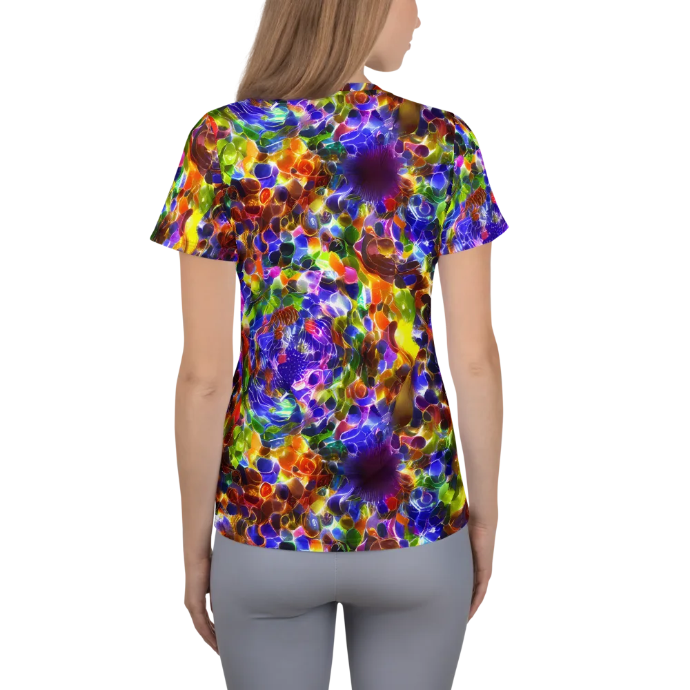 Neon Botanica on Women's Athletic T-Shirt — Back