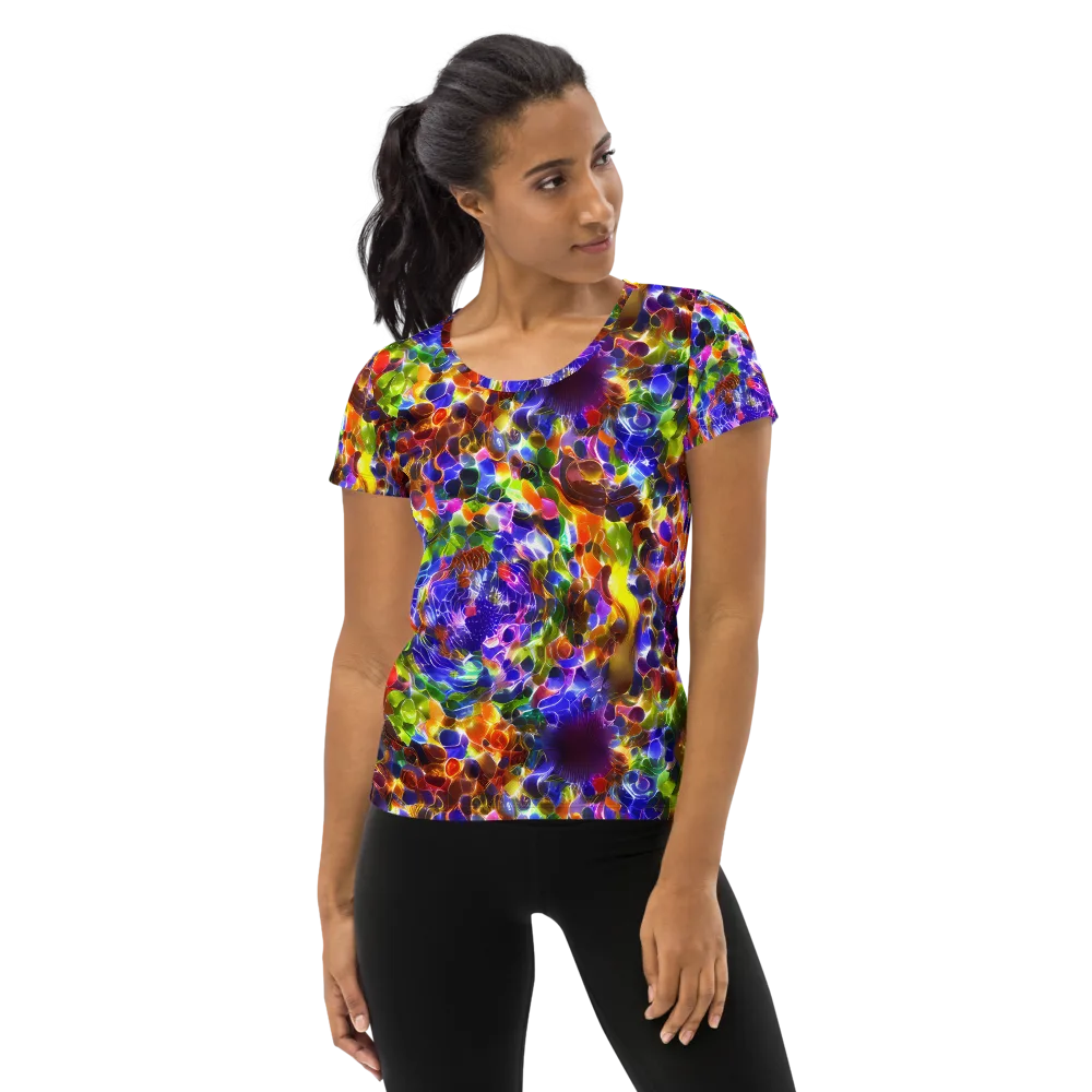 Neon Botanica on Women's Athletic T-Shirt — Front