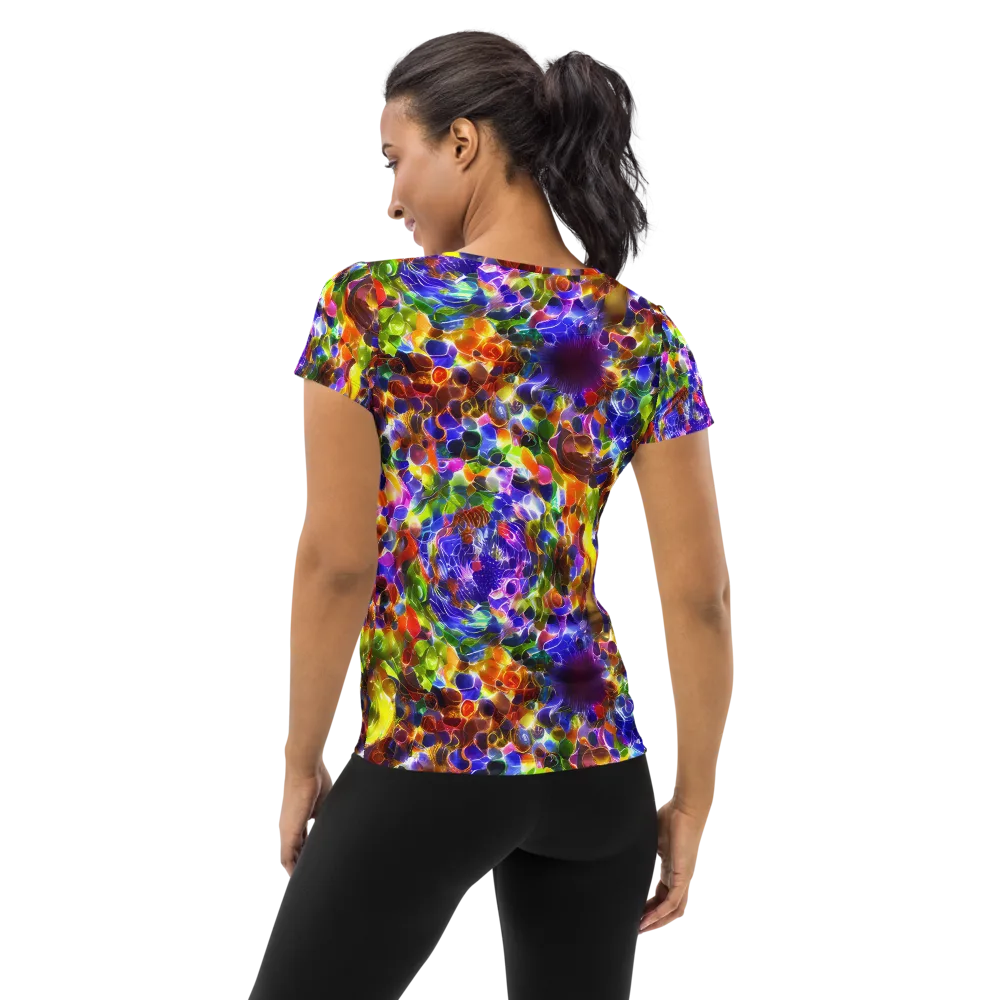 Neon Botanica on Women's Athletic T-Shirt — Back