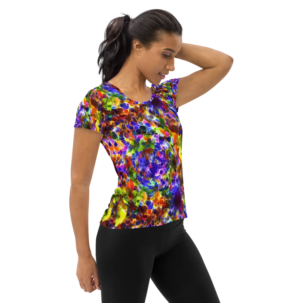 Neon Botanica on Women's Athletic T-Shirt — Right