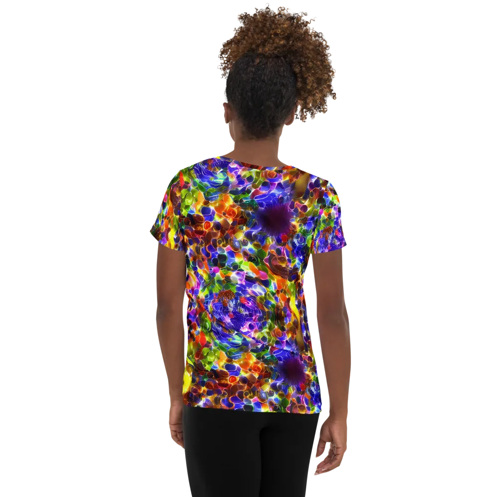 Neon Botanica on Women's Athletic T-Shirt — Back