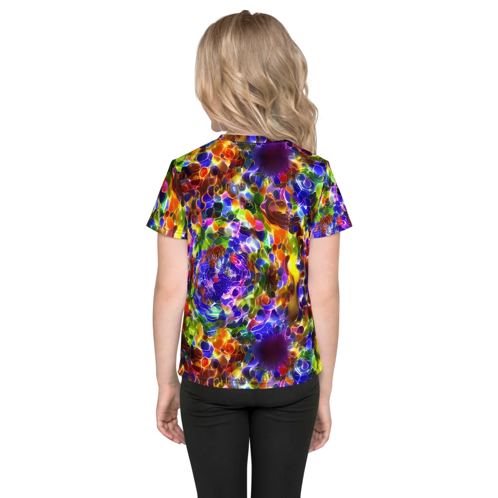 Neon Botanica on Kids Crew Neck T-Shirt — Back