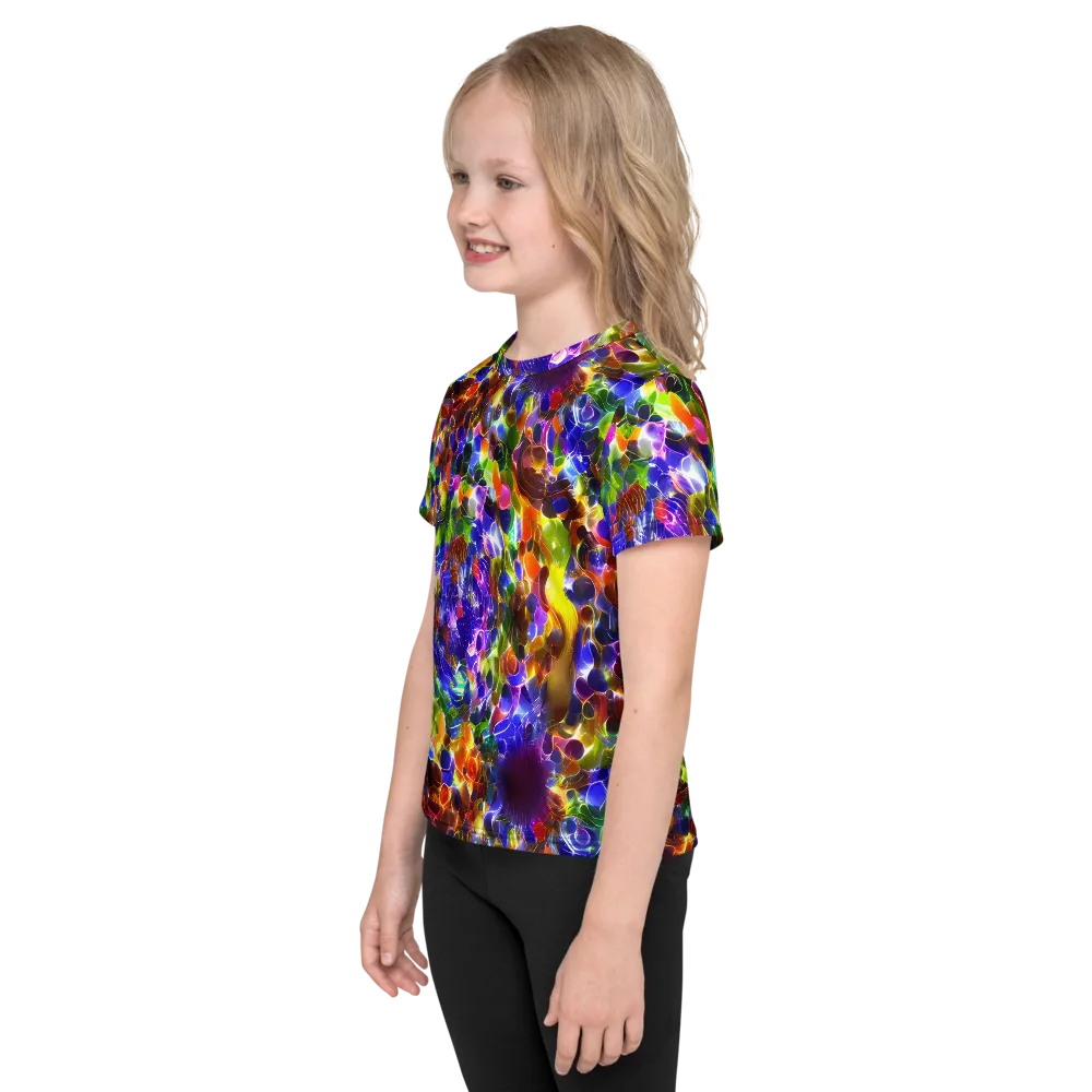 Neon Botanica on Kids Crew Neck T-Shirt — Left
