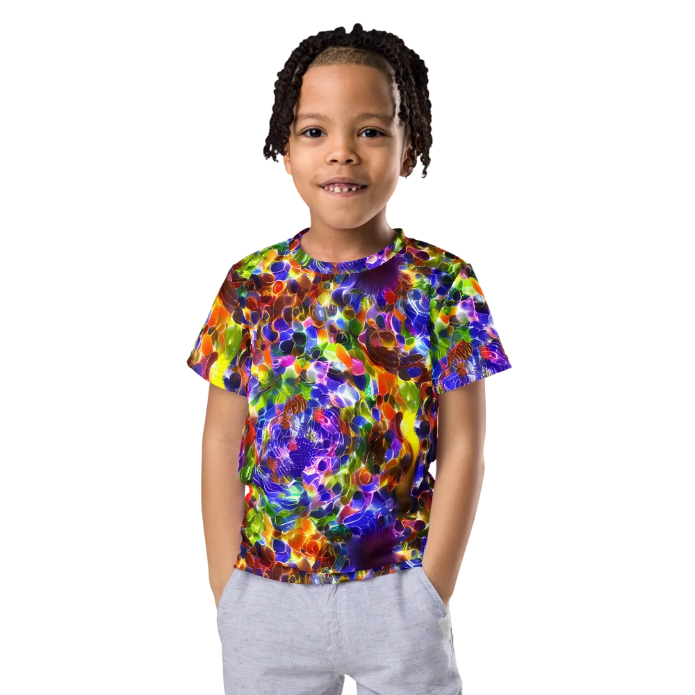 Neon Botanica on Kids Crew Neck T-Shirt — Front