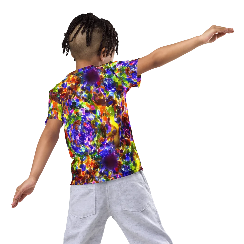 Neon Botanica on Kids Crew Neck T-Shirt — Back