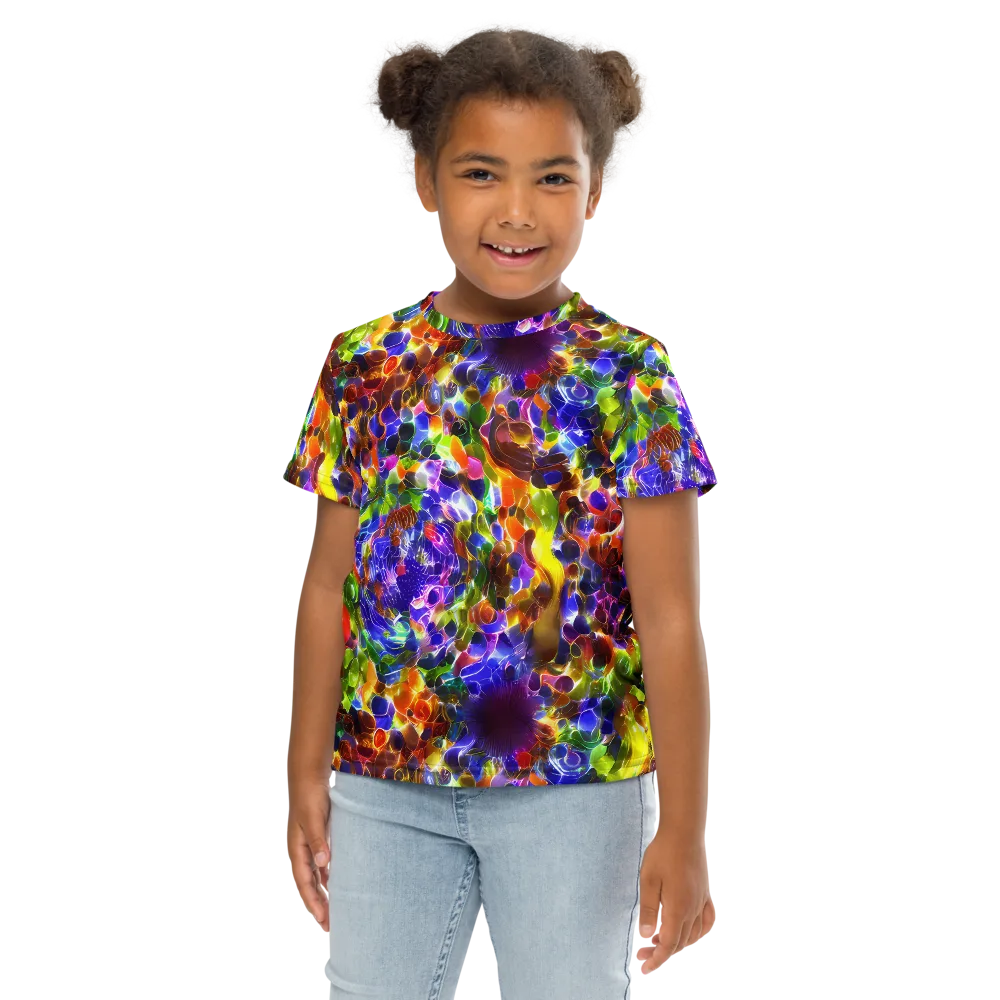 Neon Botanica on Kids Crew Neck T-Shirt — Front
