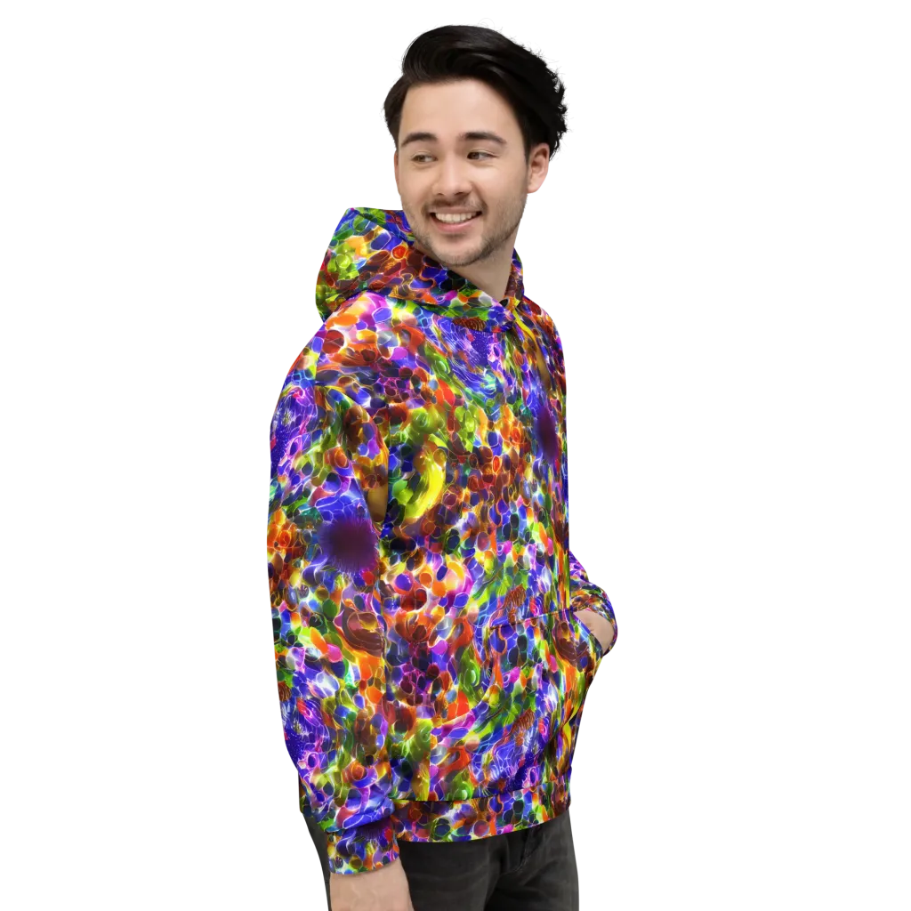 Neon Botanica on Hoodie — Right