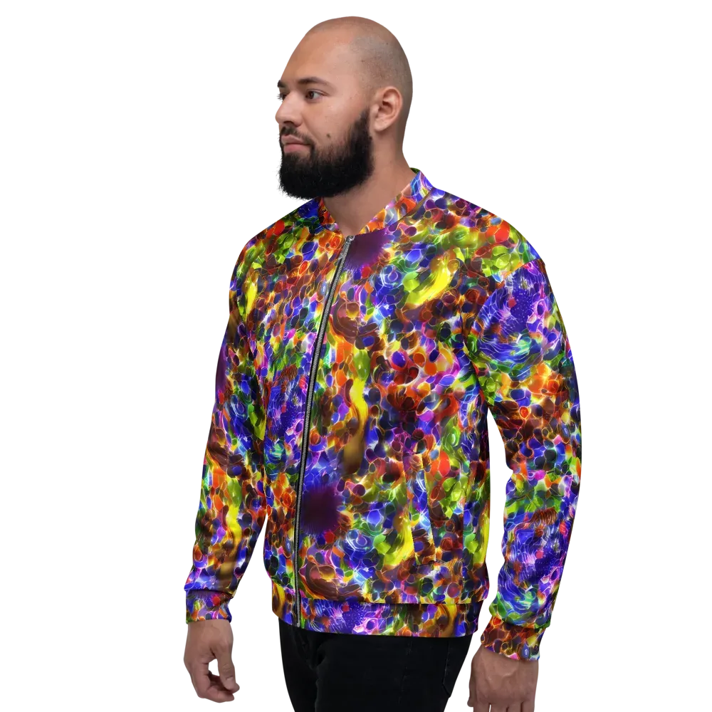 Neon Botanica on Bomber Jacket — Left