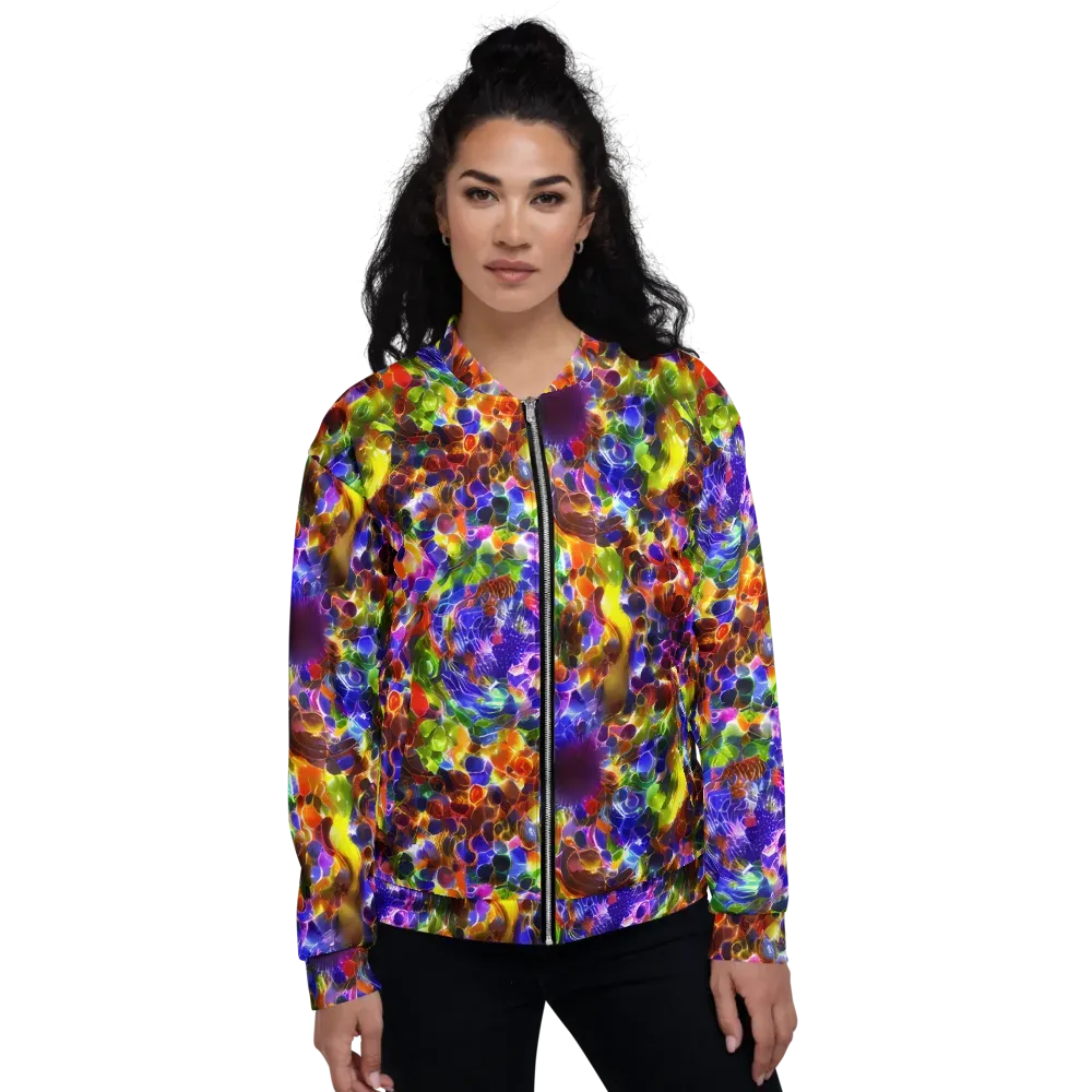 Neon Botanica on Bomber Jacket — Front