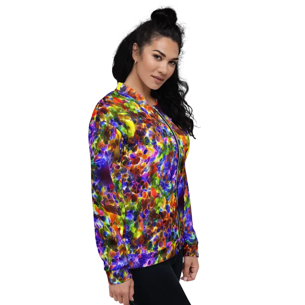 Neon Botanica on Bomber Jacket — Right