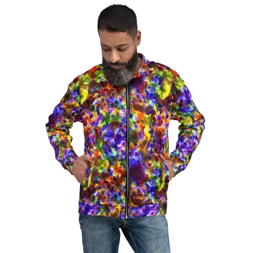 Neon Botanica on a Bomber Jacket
