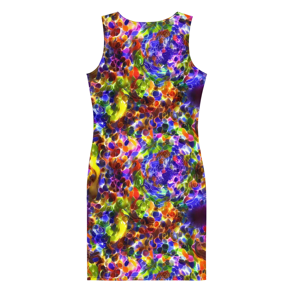 Neon Botanica on Bodycon Dress — Back