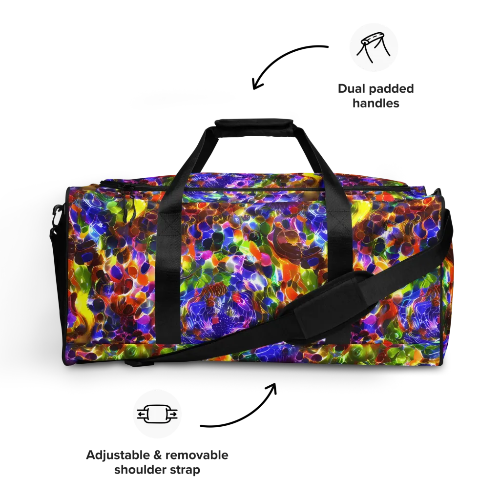 Neon Botanica on Duffle Bag — Front