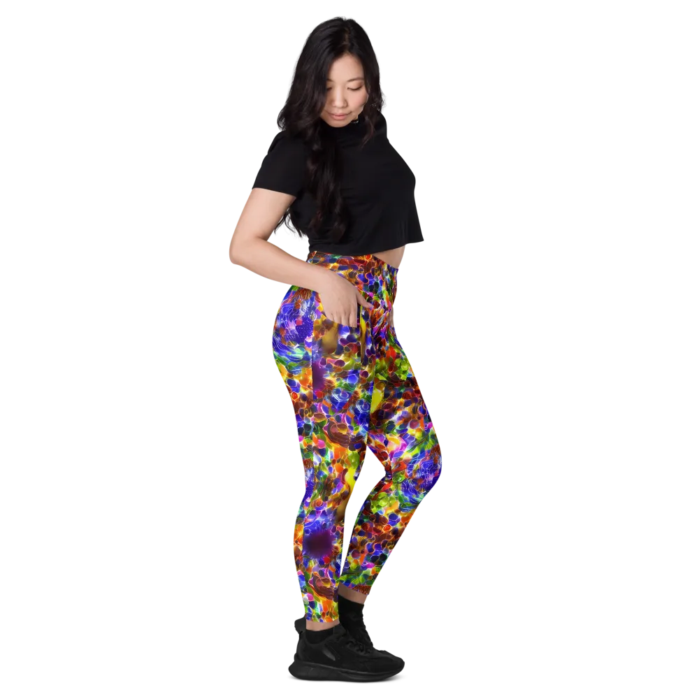 Neon Botanica on Leggings with Pockets — Right