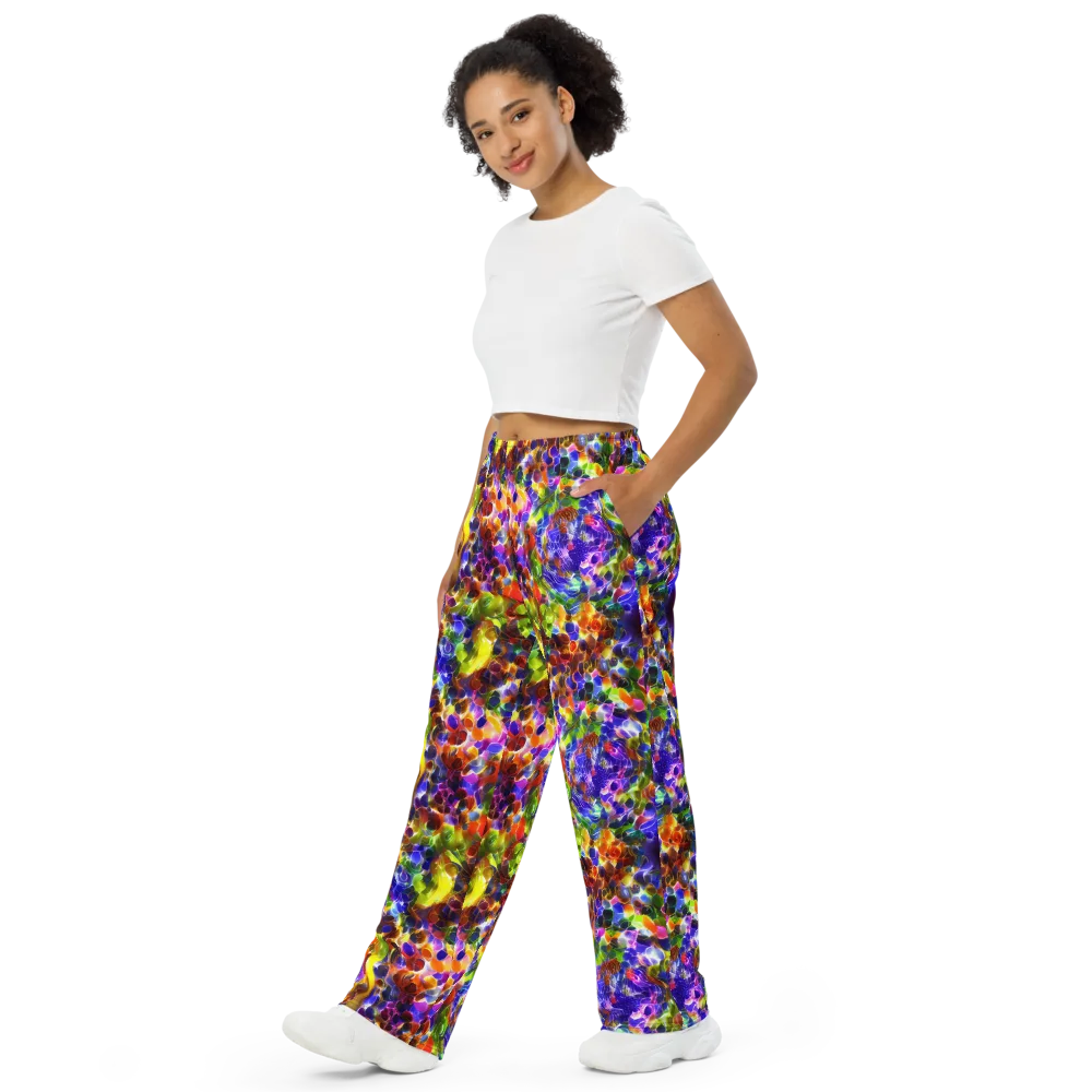 Neon Botanica on Wide-Leg Pants — Left Front