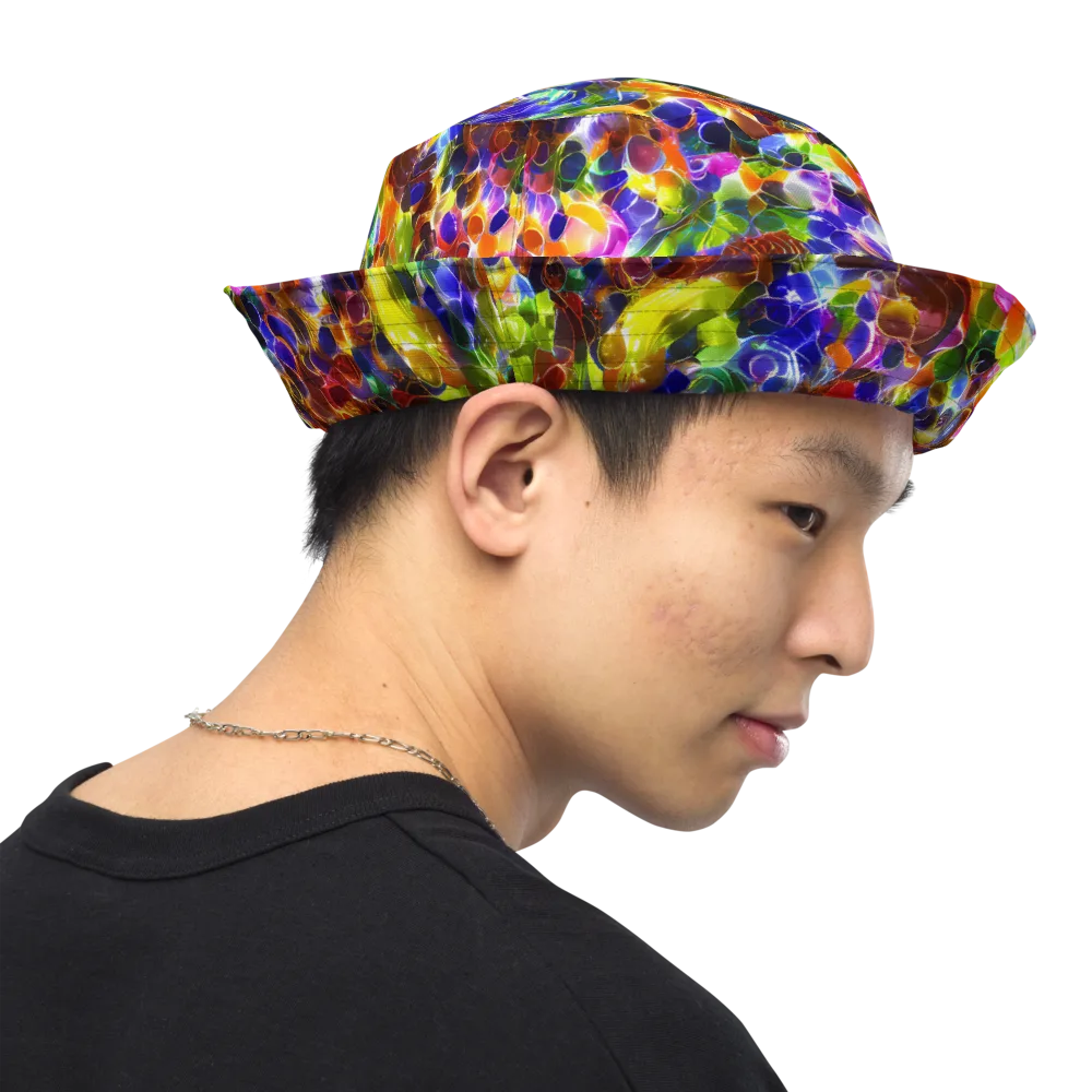 Neon Botanica on Reversible Bucket Hat — Right Outside