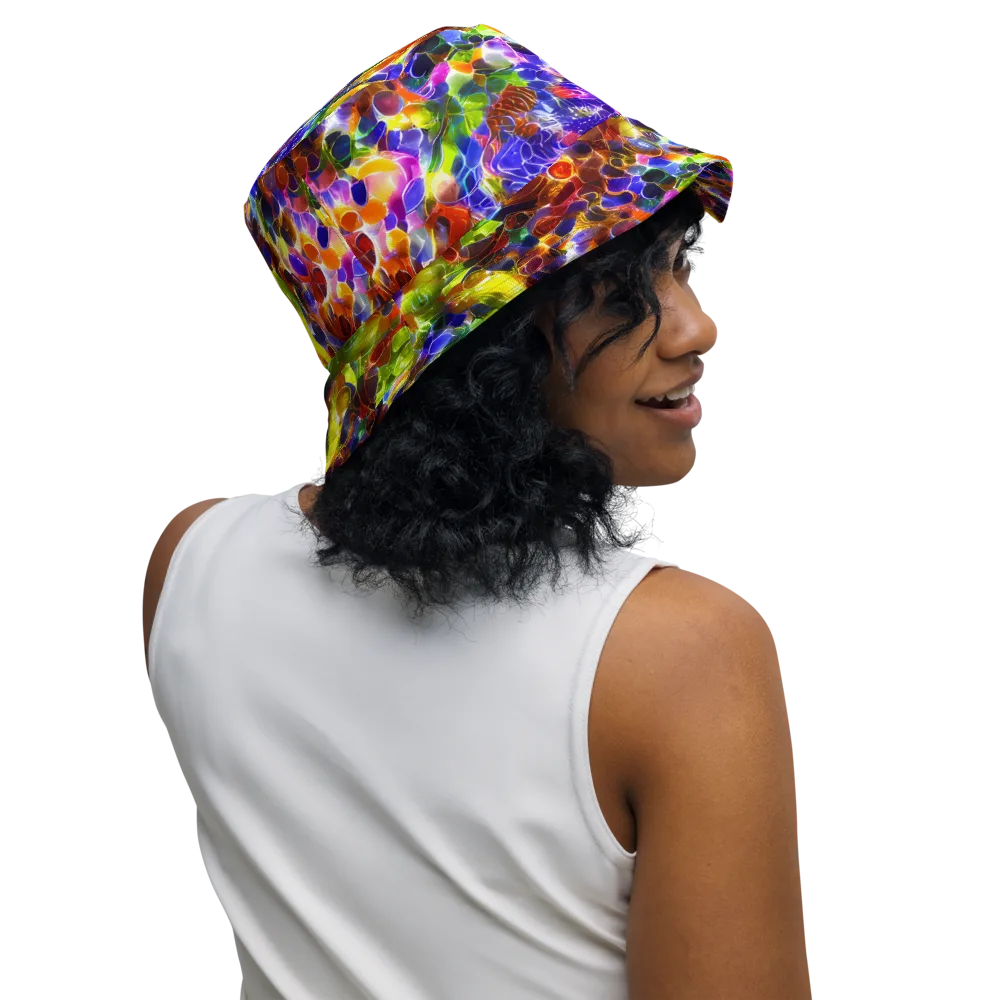 Neon Botanica on Reversible Bucket Hat — Right Outside