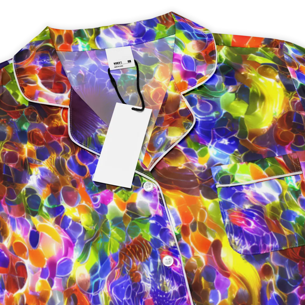 Neon Botanica on Women's Short Sleeve Pajama Top — Product details