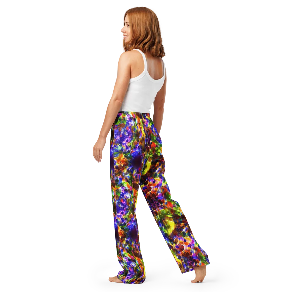 Neon Botanica on Women's Pajama Pants — Back