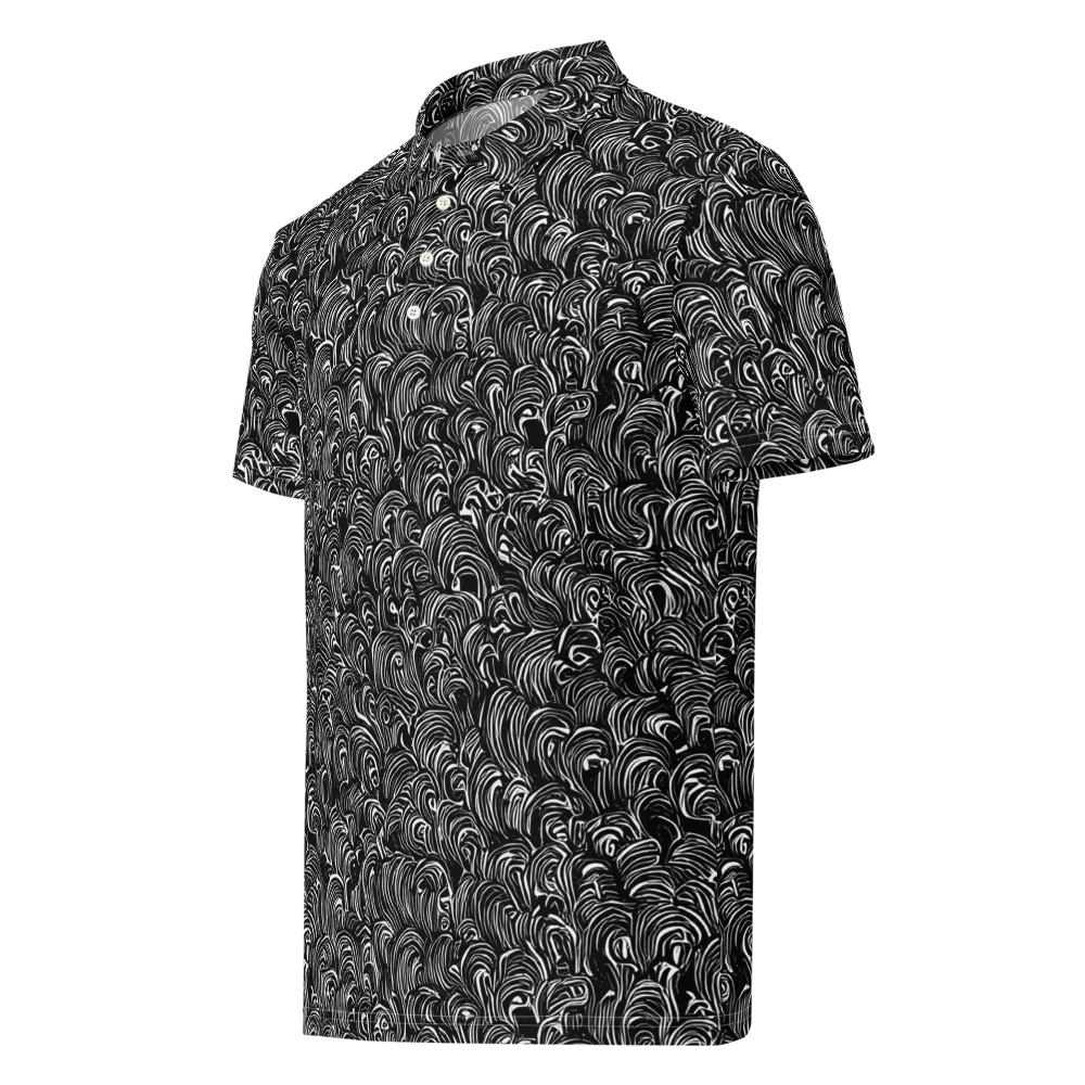 Midnight Feather on Men's Slim Fit Polo Shirt — Left Front