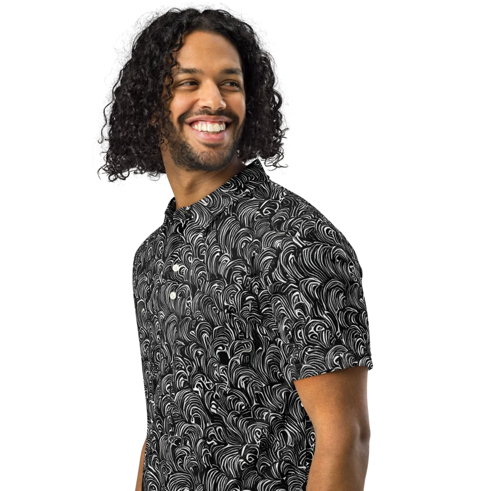 Midnight Feather on Men's Slim Fit Polo Shirt — Left Front