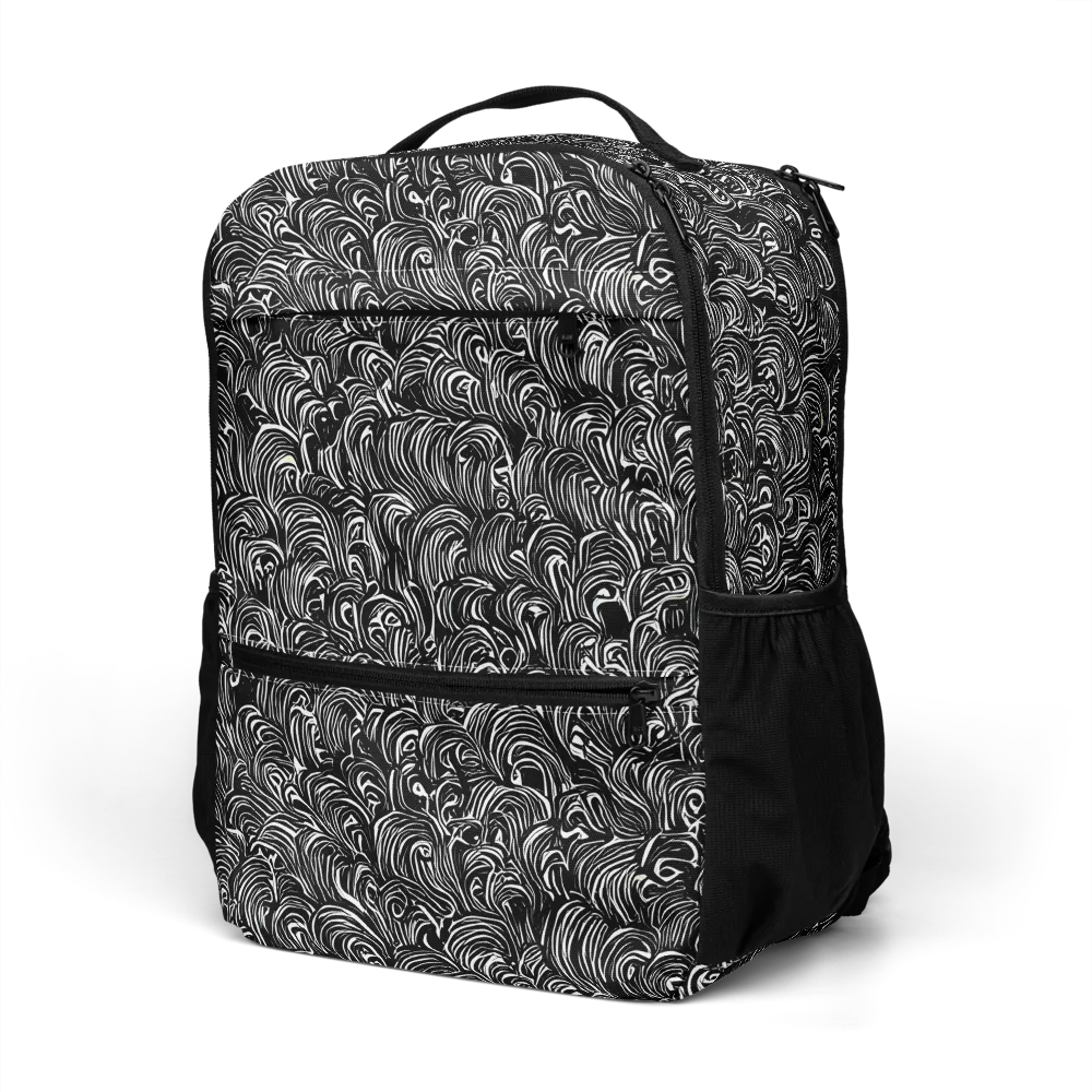 Midnight Feather on Utility Backpack — Left Front