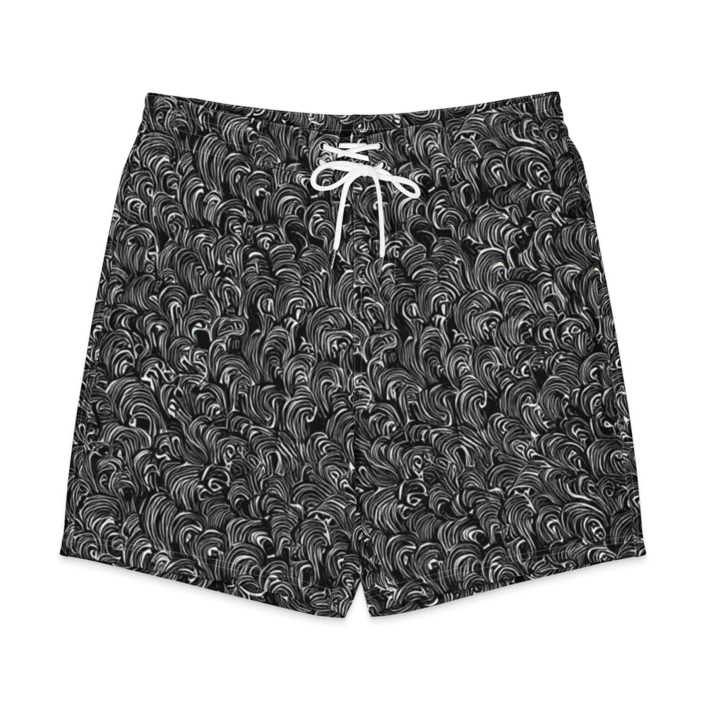 Midnight Feather on Men's Board Shorts — Front