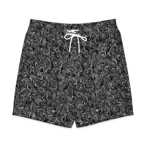 Midnight Feather on a Men's Board Shorts