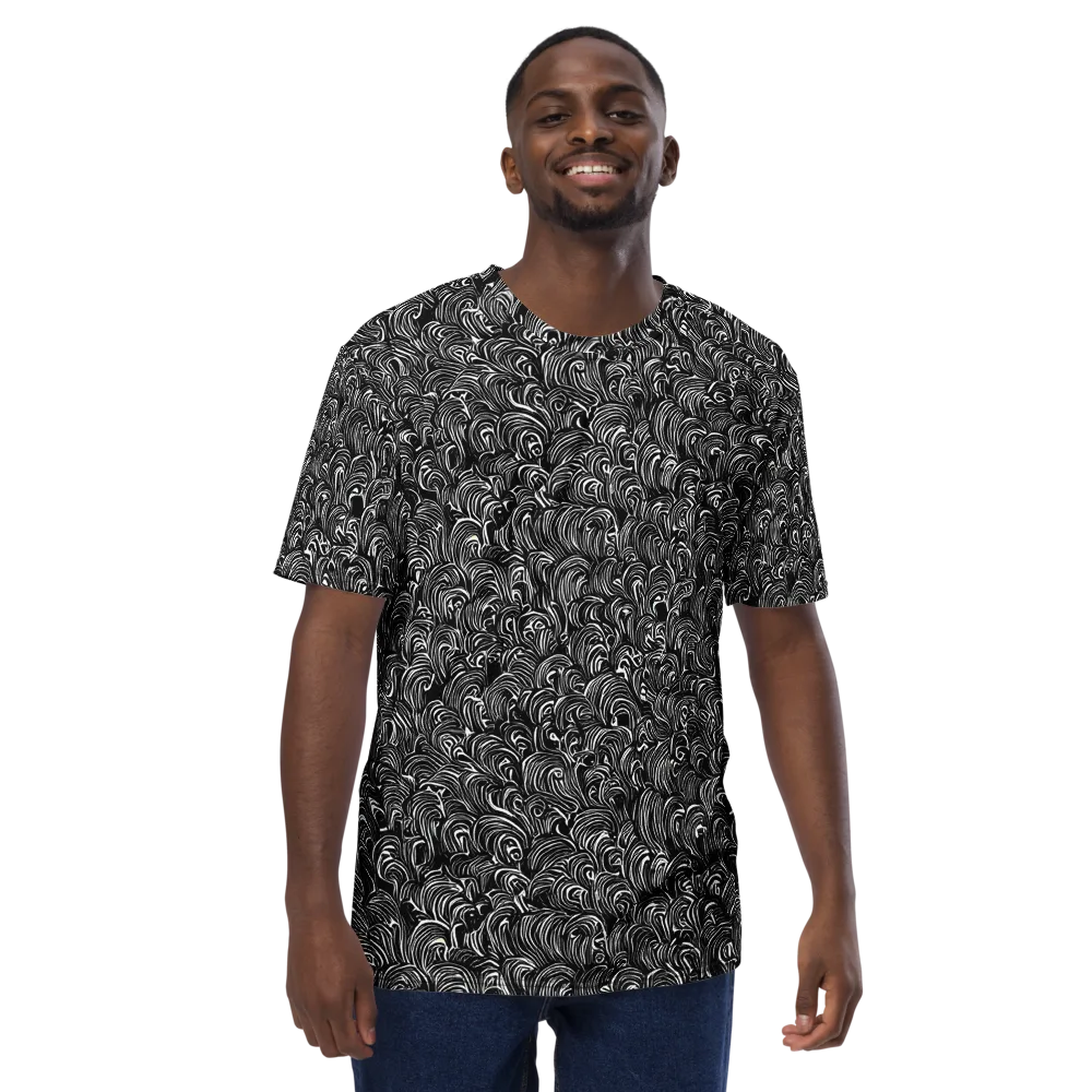 Midnight Feather on Men's Crew Neck T-Shirt — Front