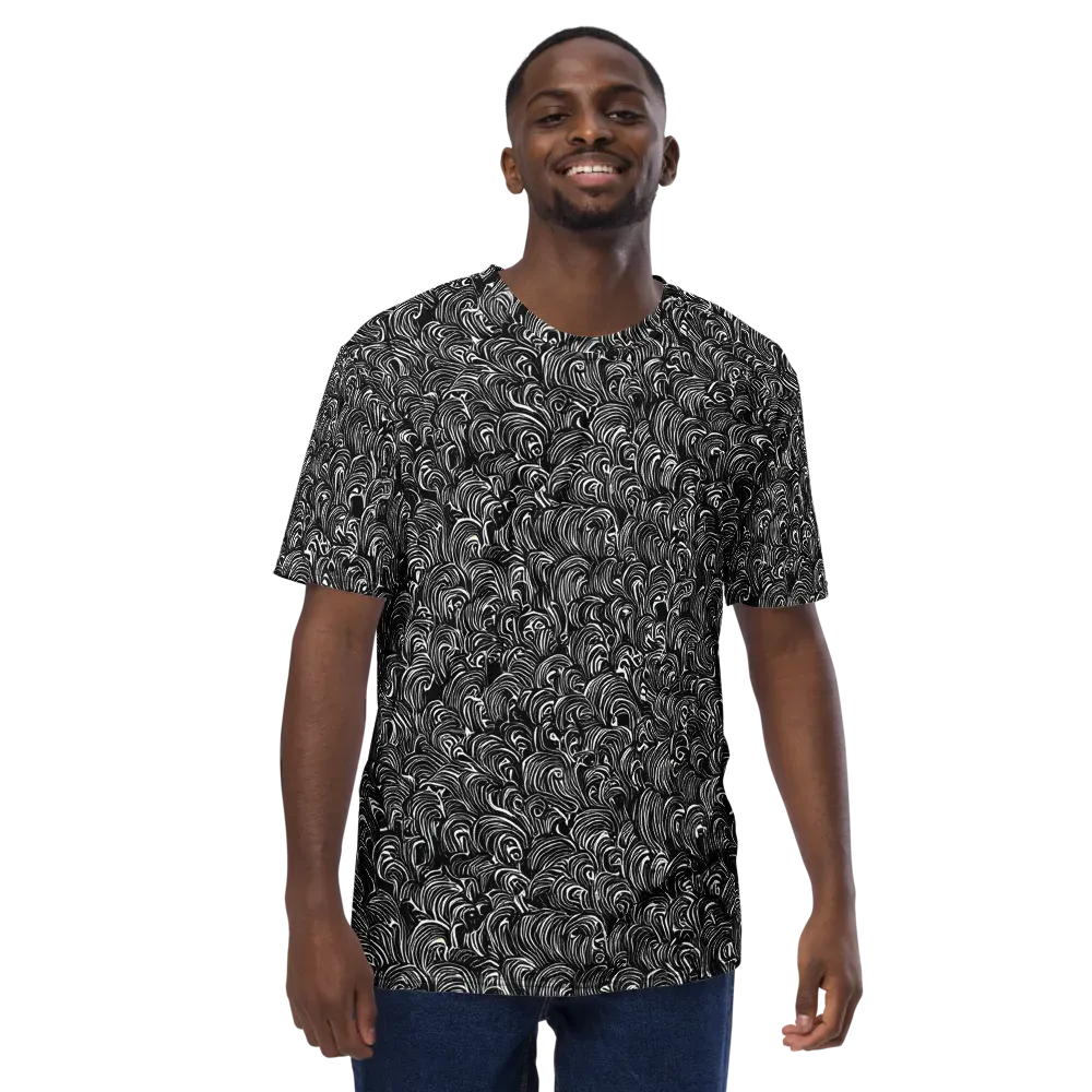 Midnight Feather on Men's Crew Neck T-Shirt — Front