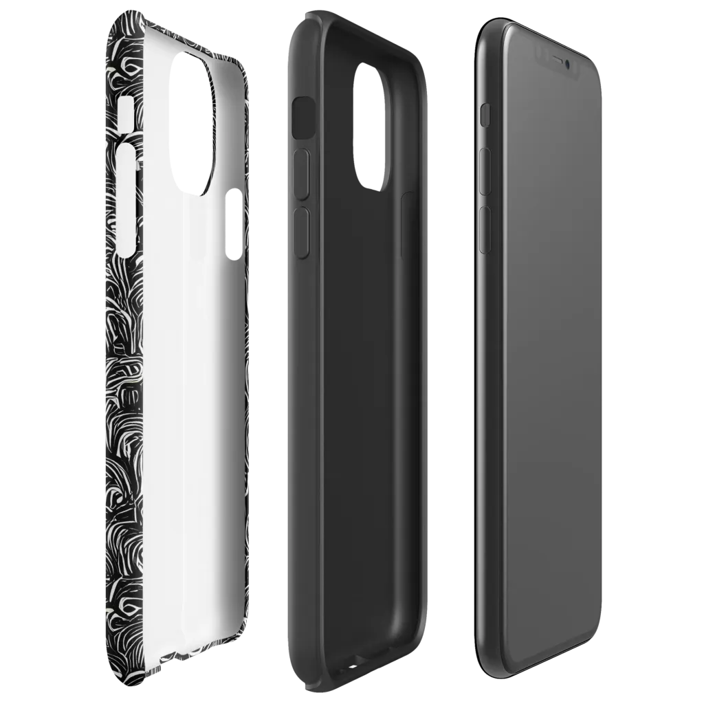 Midnight Feather on Tough Case for iPhone® — Right