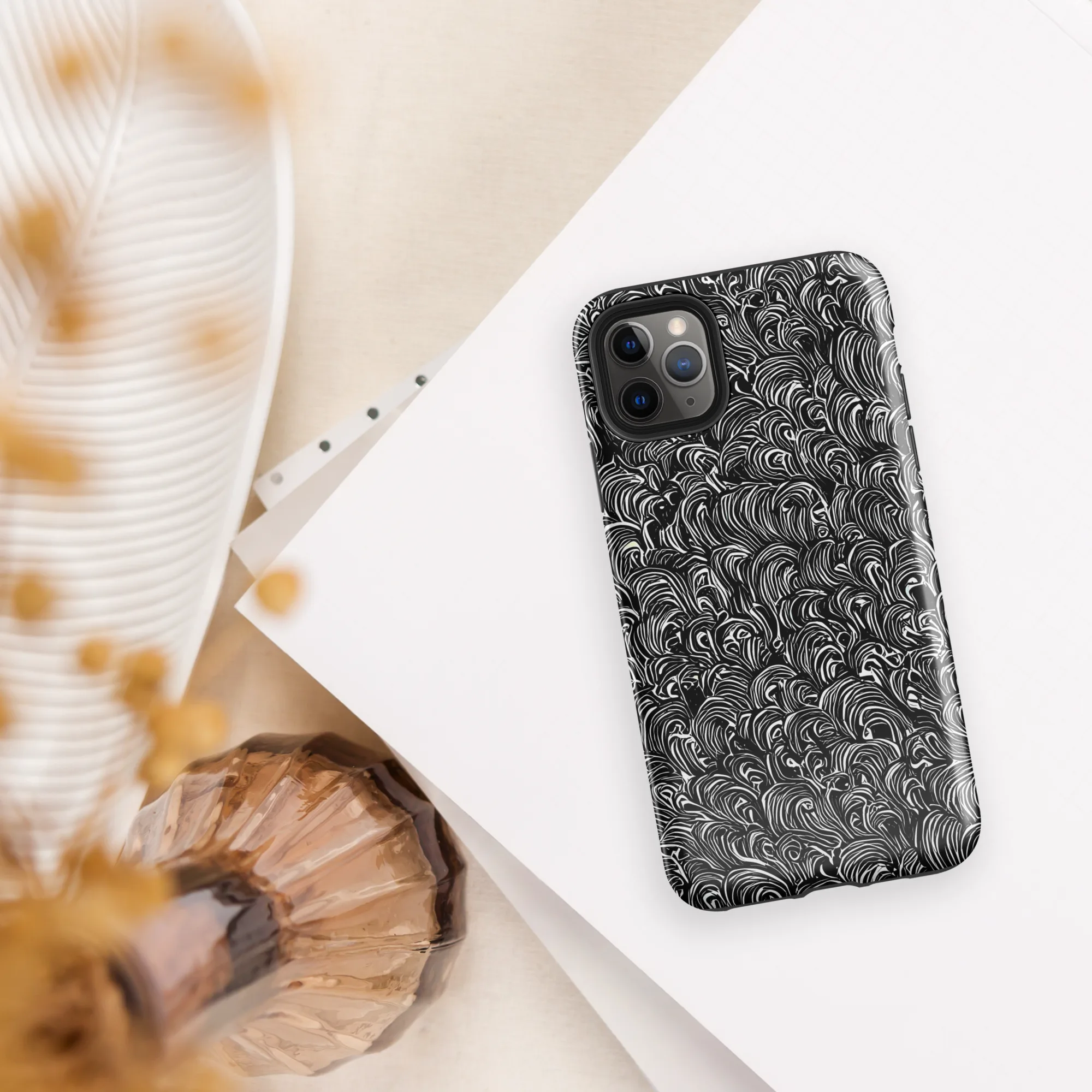 Midnight Feather on Tough Case for iPhone® — Front