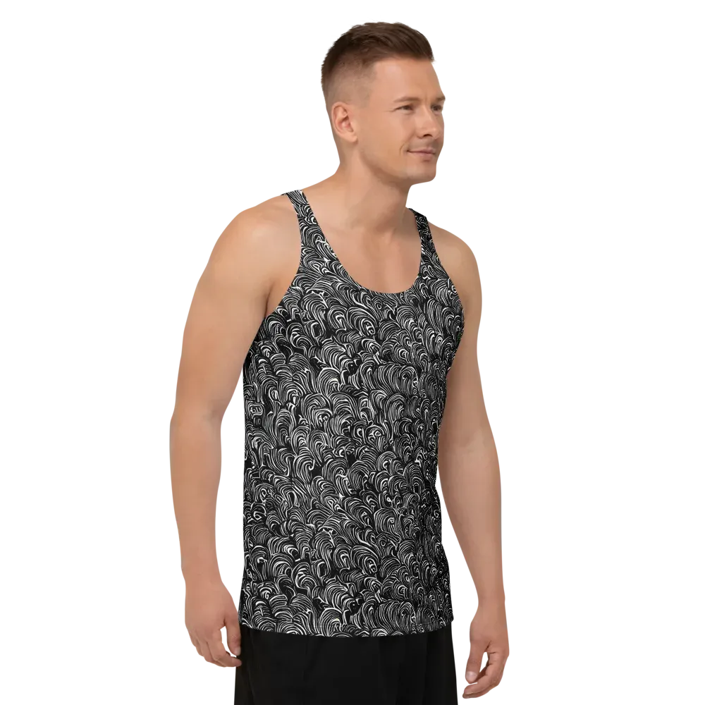Midnight Feather on Men's Tank Top — Right Front