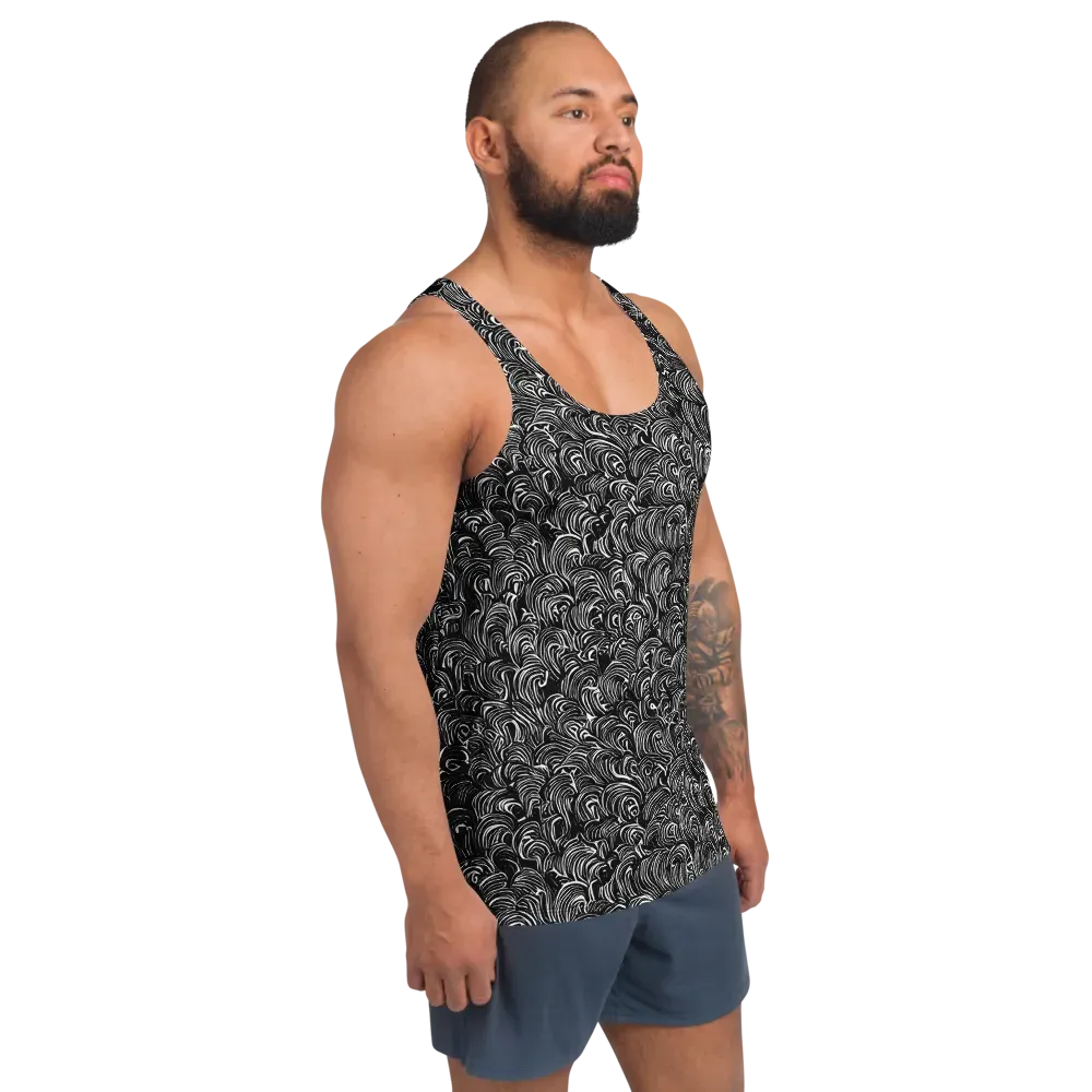Midnight Feather on Men's Tank Top — Right Front