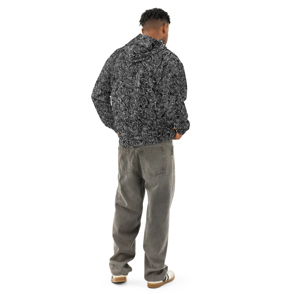 Midnight Feather on Cotton Hoodie — Back