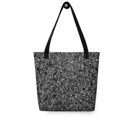 Midnight Feather on a Tote Bag