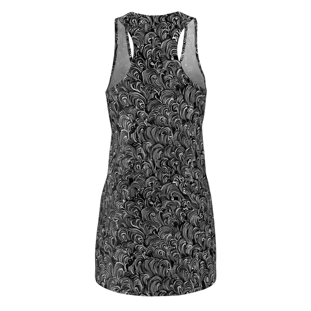 Midnight Feather on Racerback Dress — Back