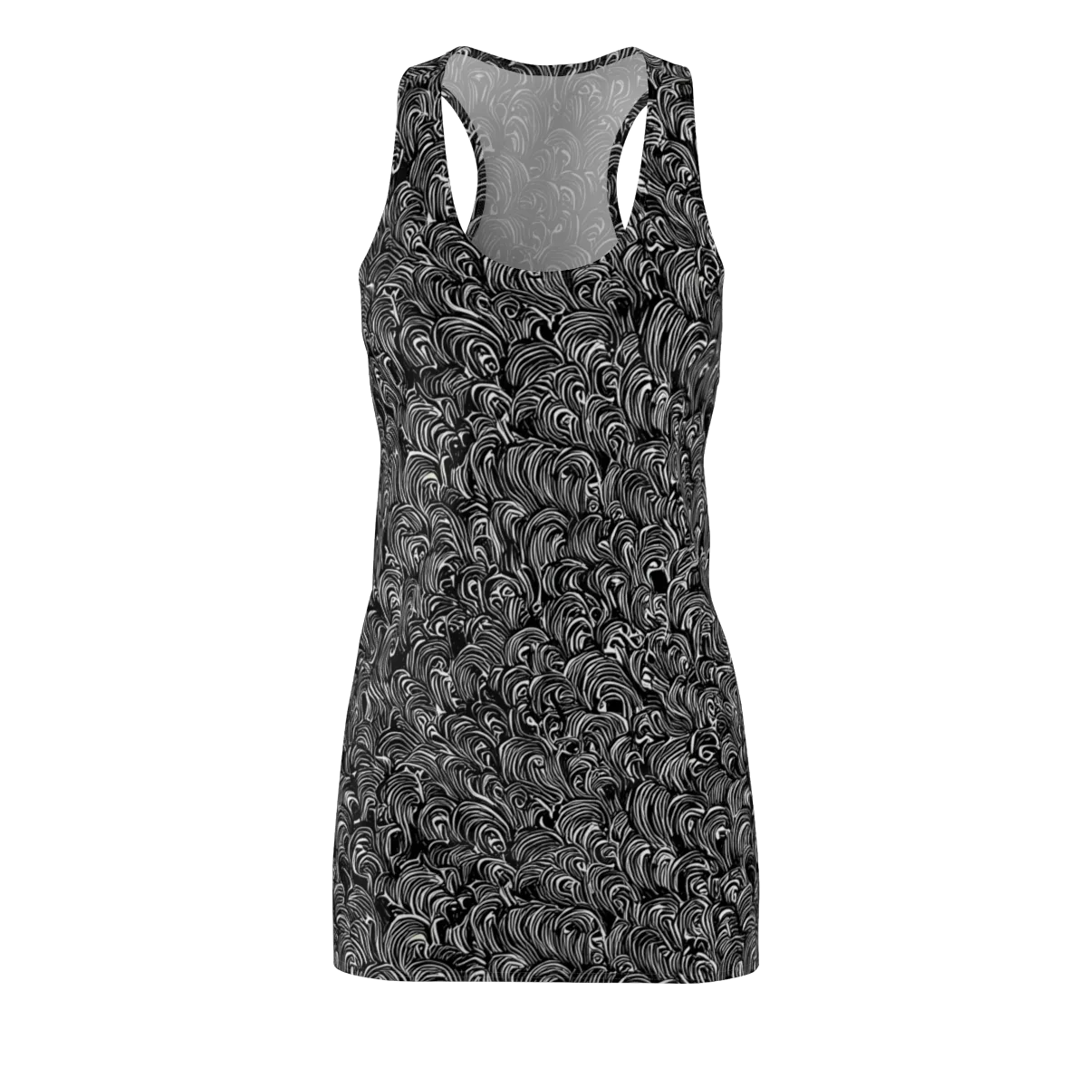 Midnight Feather on Racerback Dress — Front