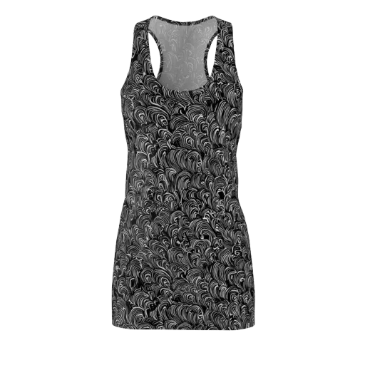 Midnight Feather on a Racerback Dress