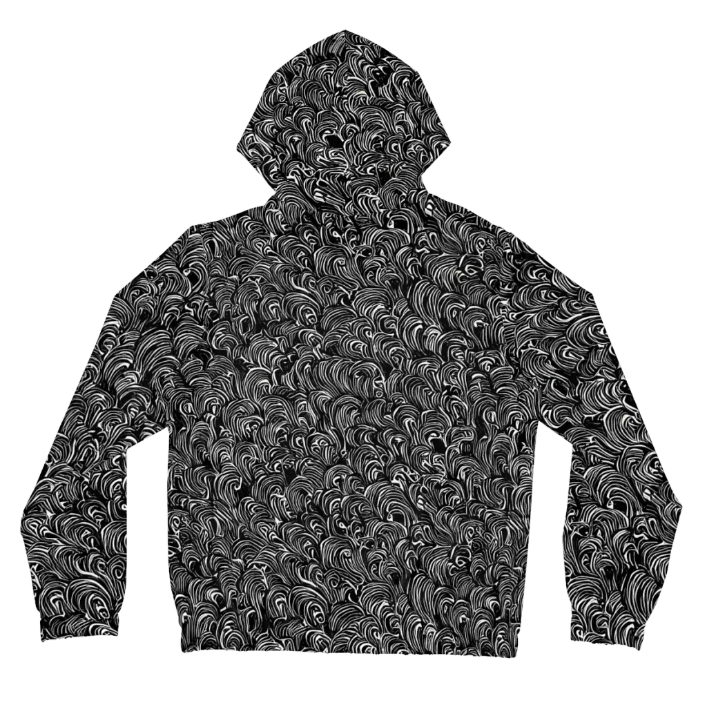 Midnight Feather on Women's Full-Zip Hoodie — Back