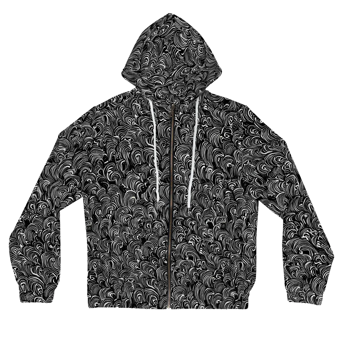 Midnight Feather on Women's Full-Zip Hoodie — Front