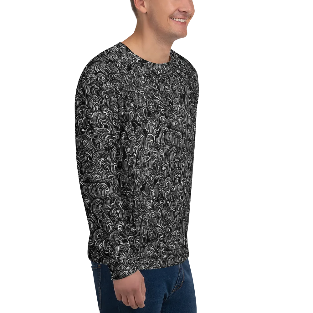 Midnight Feather on Sweatshirt — Right Front