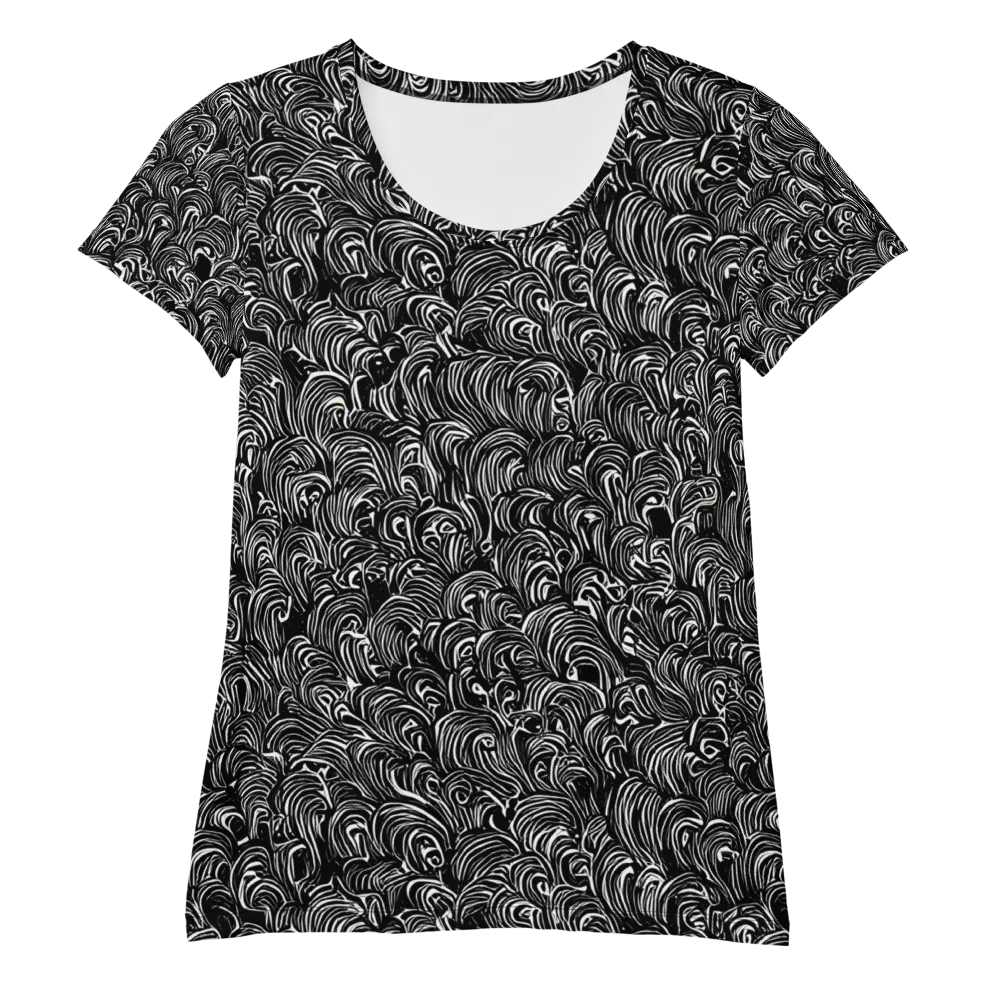 Midnight Feather on Women's Athletic T-Shirt — Front