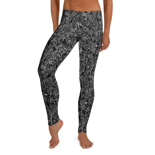 Midnight Feather on a Leggings